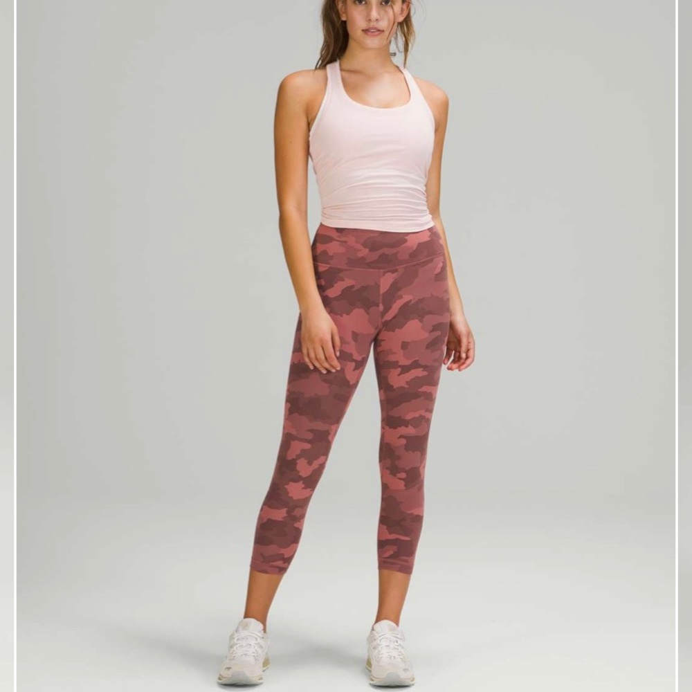 Lululemon Wunder Under High Rise Camo Ankle Crop Everlux leggings